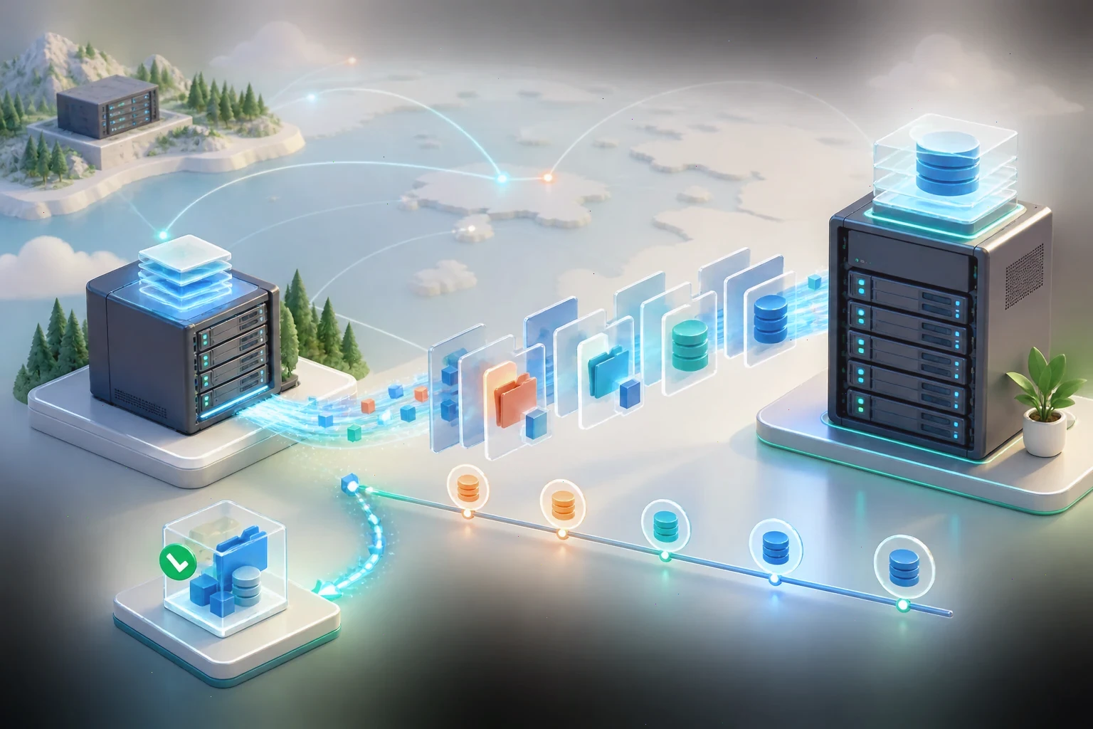 Encrypted traffic moving between two networks through a VPN tunnel